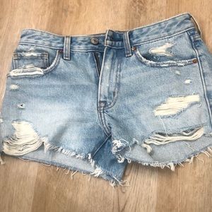 Abercrombie Distressed Jean Shorts